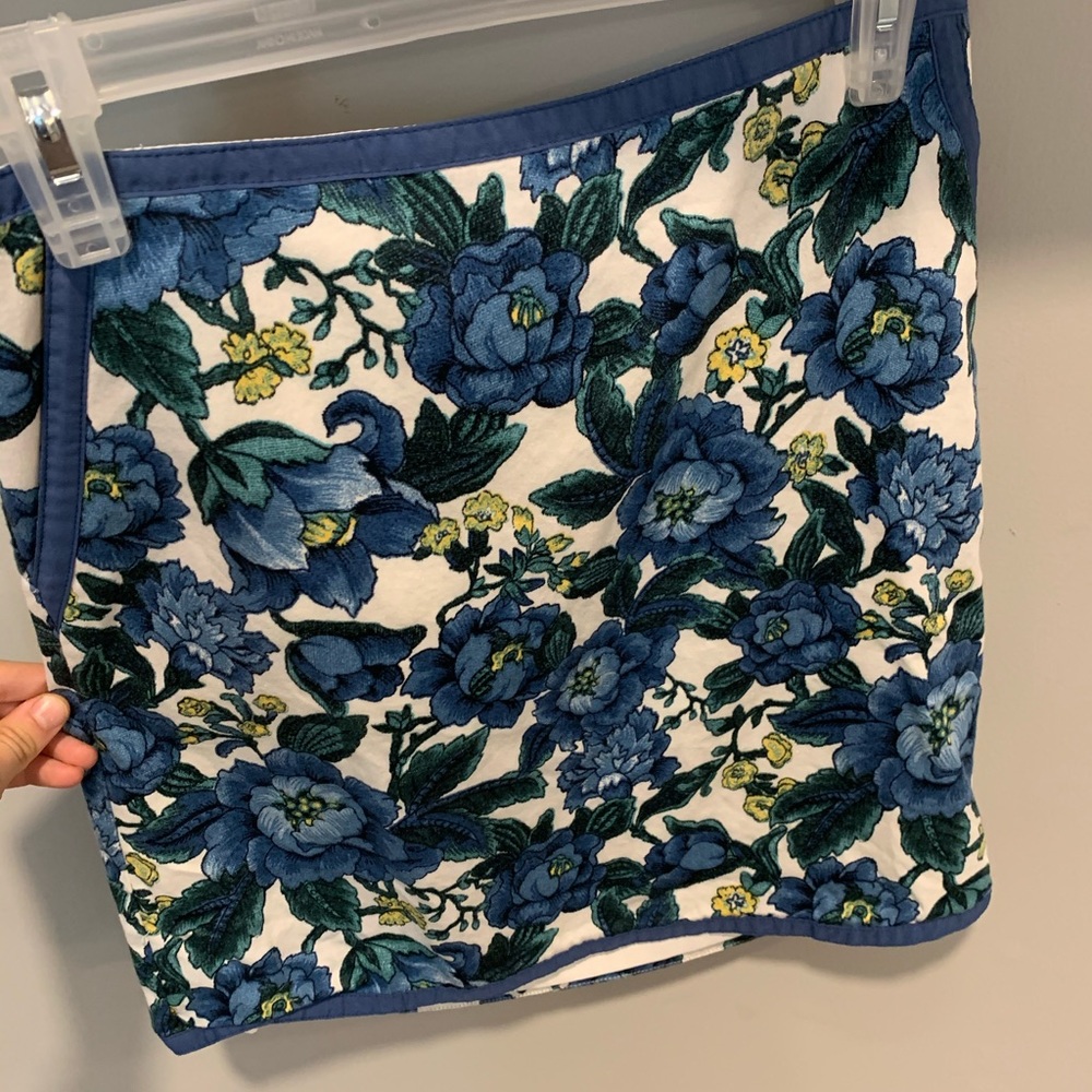 LOFT Blue Flora Skirt